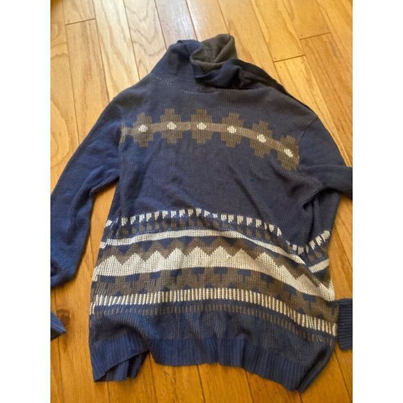 Srod Butterflies, Anthropologie Women's Aztec Hooded Open-Front Cardigan Medium - Picture 7 of 9